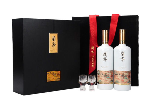 长寿会稽山兰亭黄酒回收兰亭二十年陈酿1L*2礼盒装